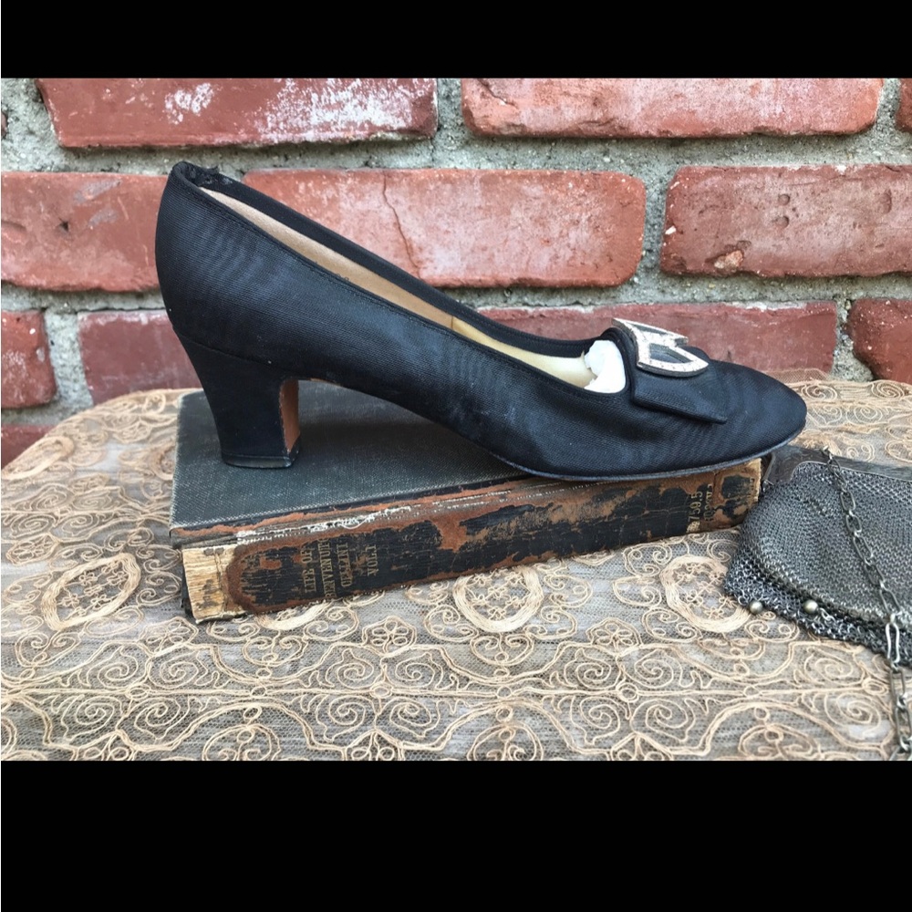 Vintage 70s Andrew Geller Pumps With Rhinestones Sz 7 1/2 Elegant Women's Shoes - Picture 6 of 7